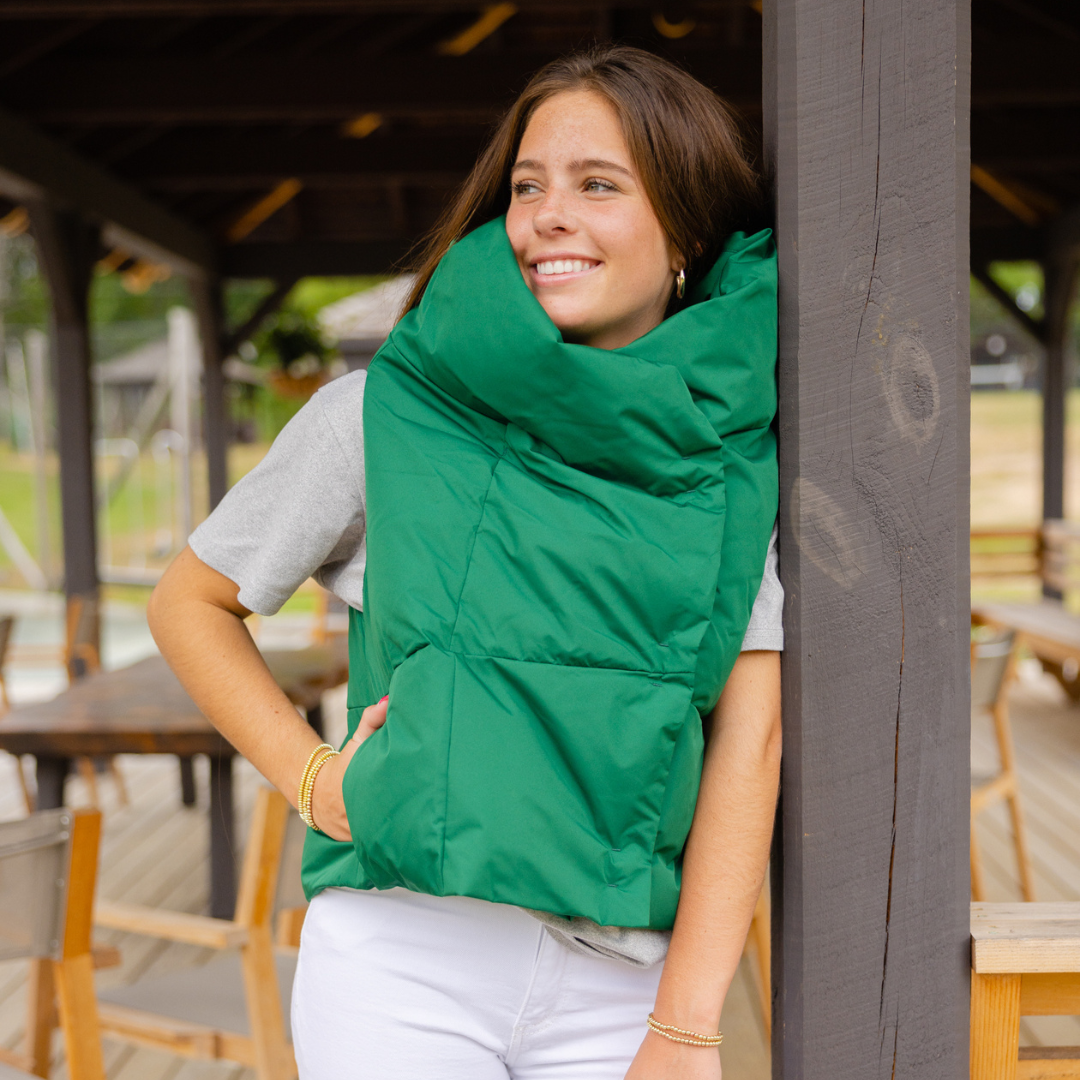 Green Waterproof Puffer Vest
