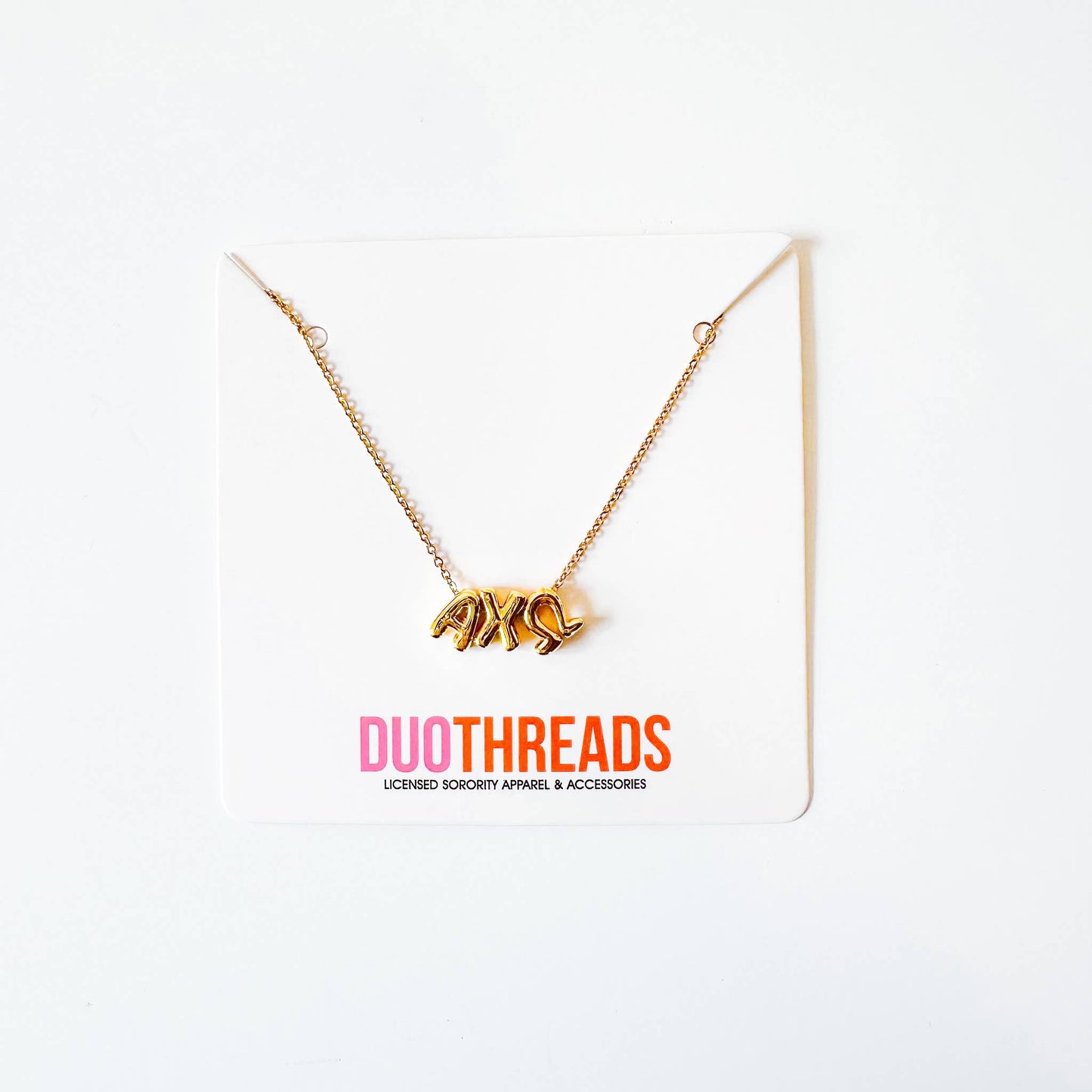 Bubble Letter Sorority Necklace