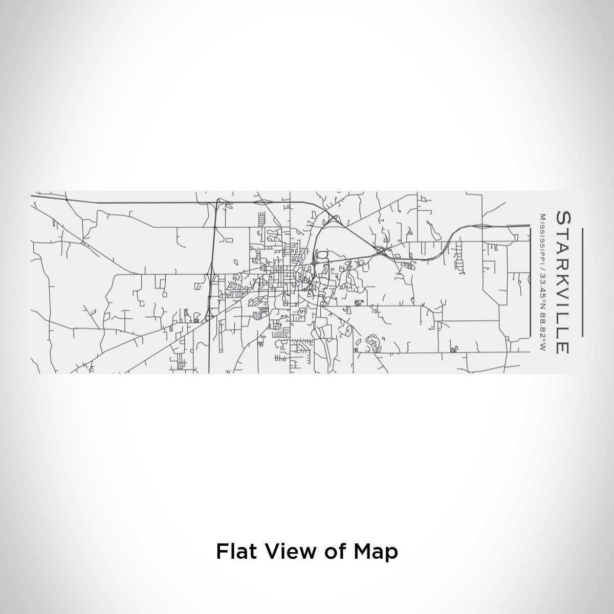 Starkville MS Map Insulated Cup in Matte White
