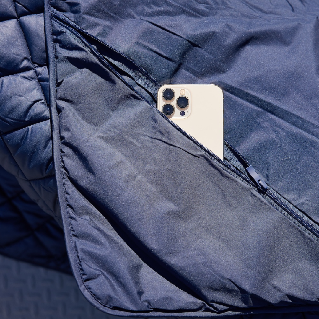 Navy Waterproof Puffer Blanket
