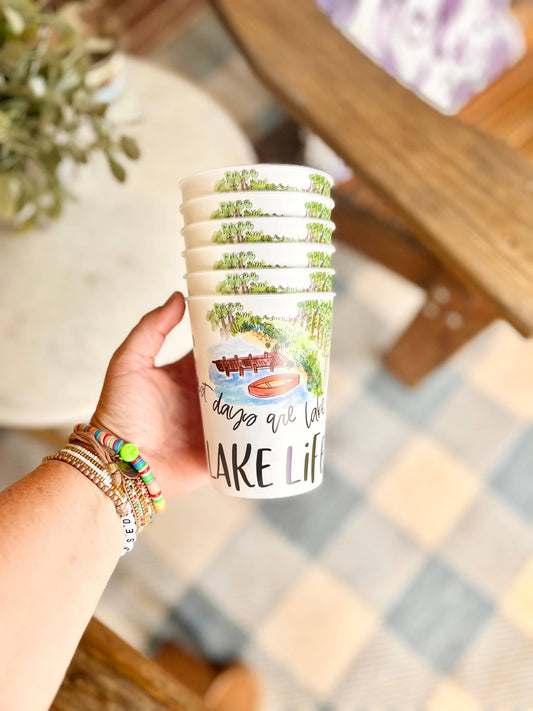 Lake Life Reusable Cups, drinkware