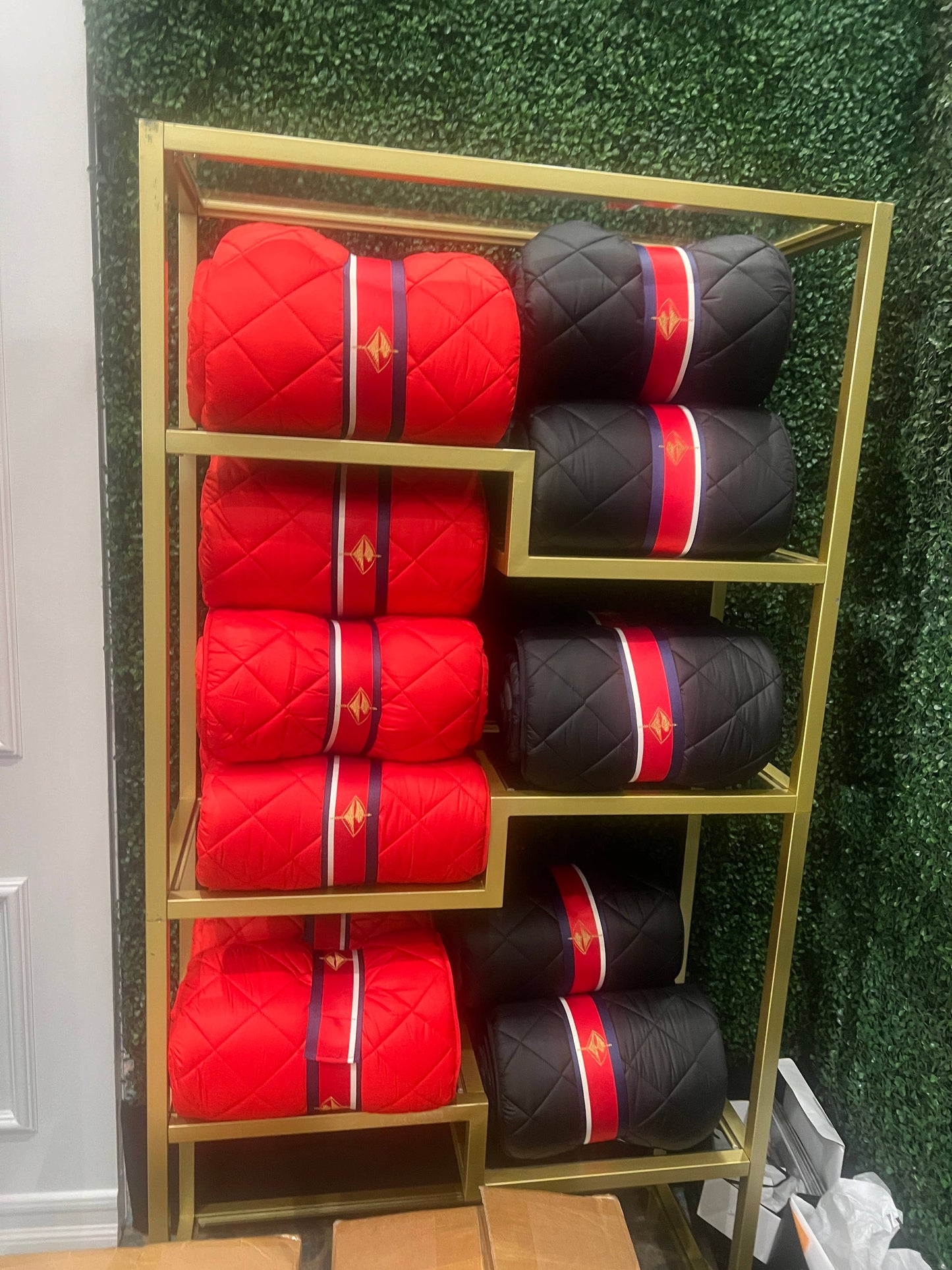 Red Waterproof Quilted Puffer Blanket