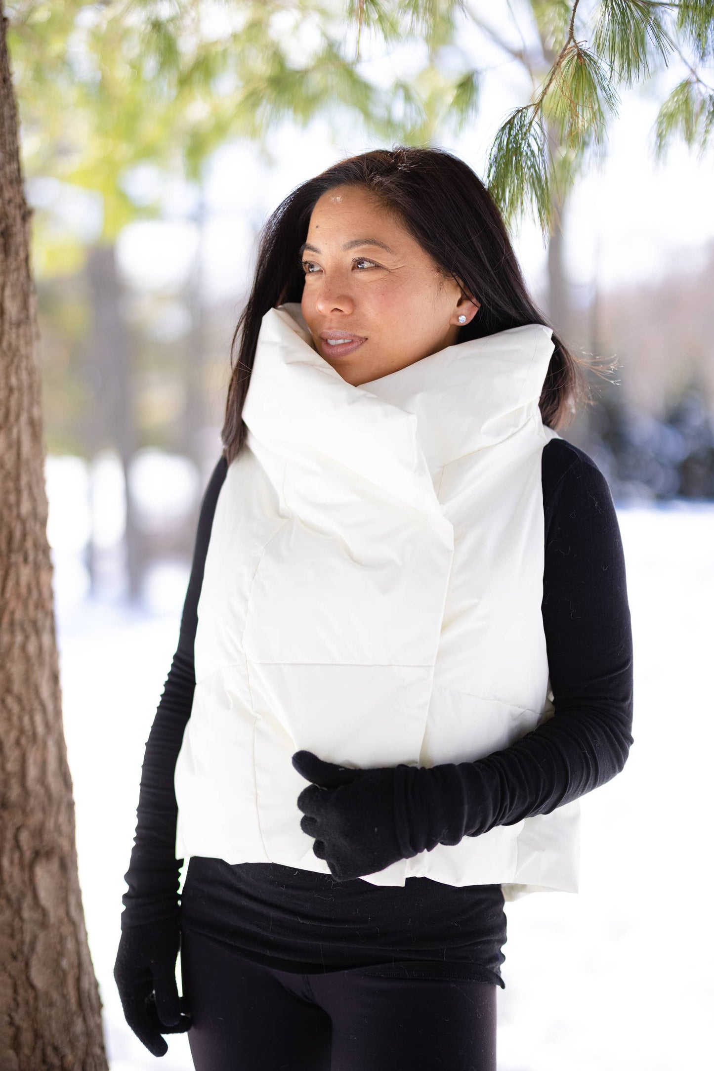 White Waterproof Pretty Puffer Vest