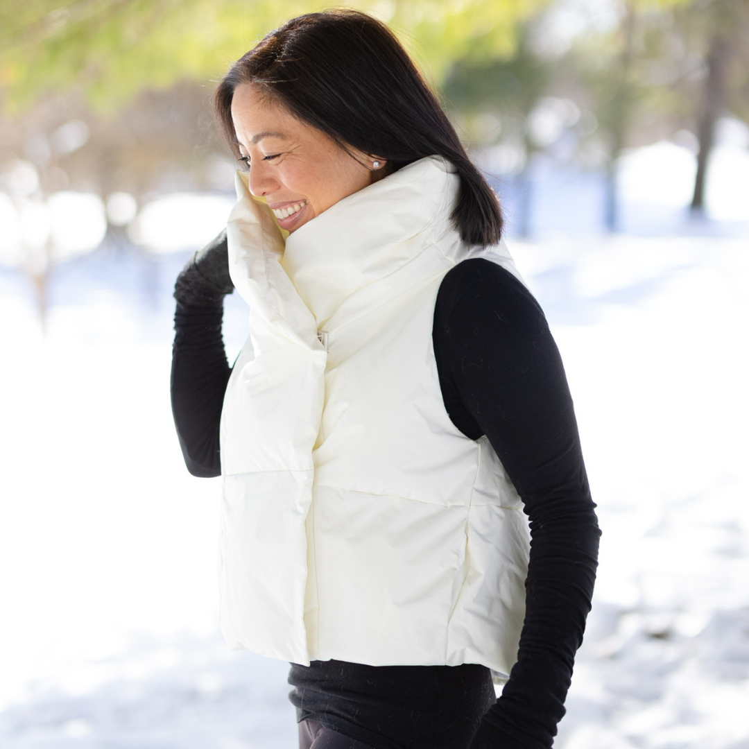White Waterproof Pretty Puffer Vest
