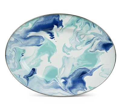 Golden Rabbit Oval Platter