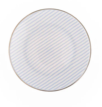 Blue Striped Appetizer Plate