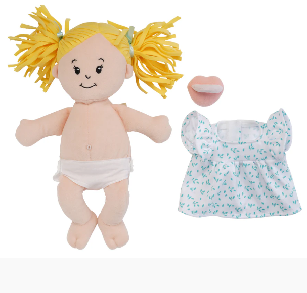 Stella- Peach w/blonde pigtails