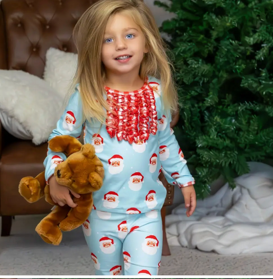 RUFFLE- 2 Piece Butt-Flap PJ Set