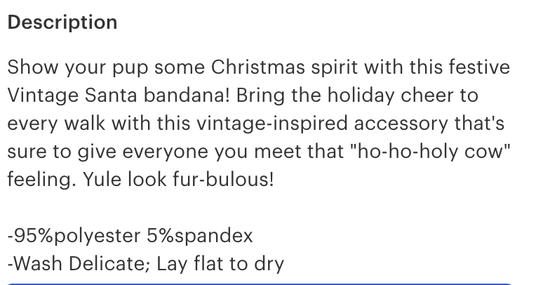 Vintage Santa Pet Bandana