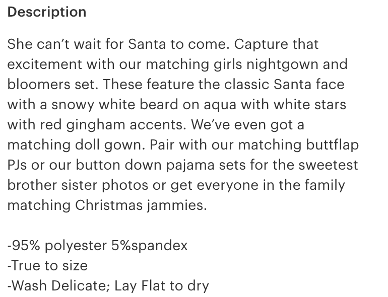 Vintage Santa GOWN w/ Bloomers