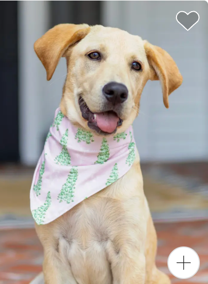 Christmas Tree Pet Bandana (click to see pink & blue options)