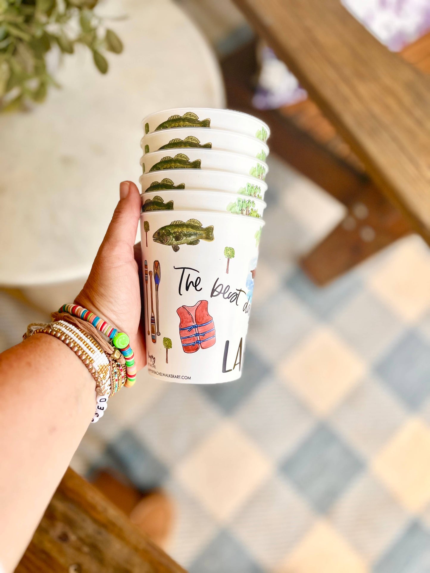Lake Life Reusable Cups, drinkware