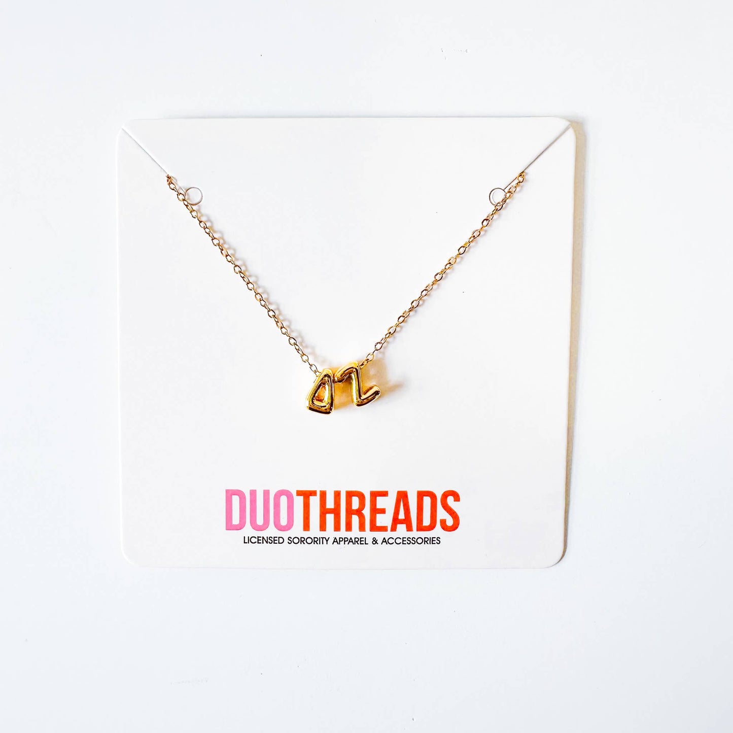Bubble Letter Sorority Necklace