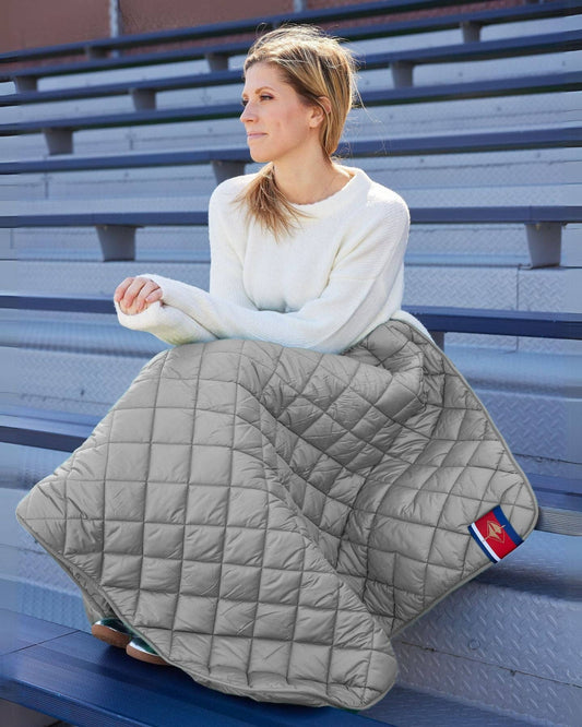 Collegiate Grey Puffer Blanket