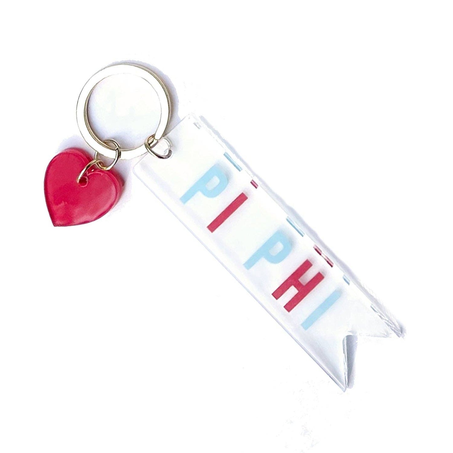 Sorority & Greek Acrylic Heart Keychain