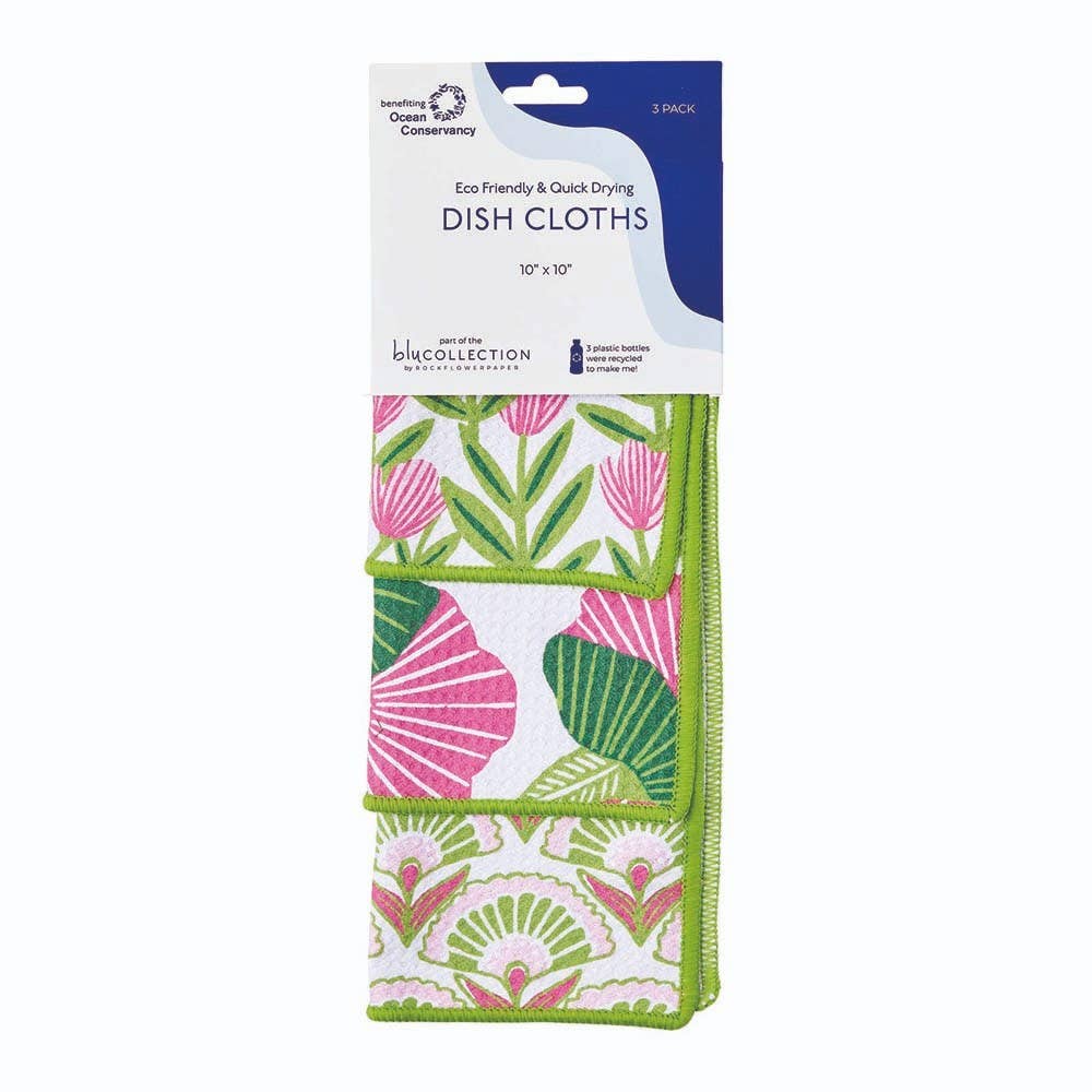PINK PAPAVER Dish Cloths, Set of 3