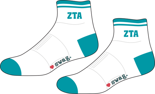 Zeta Tau Alpha Quarter Sock