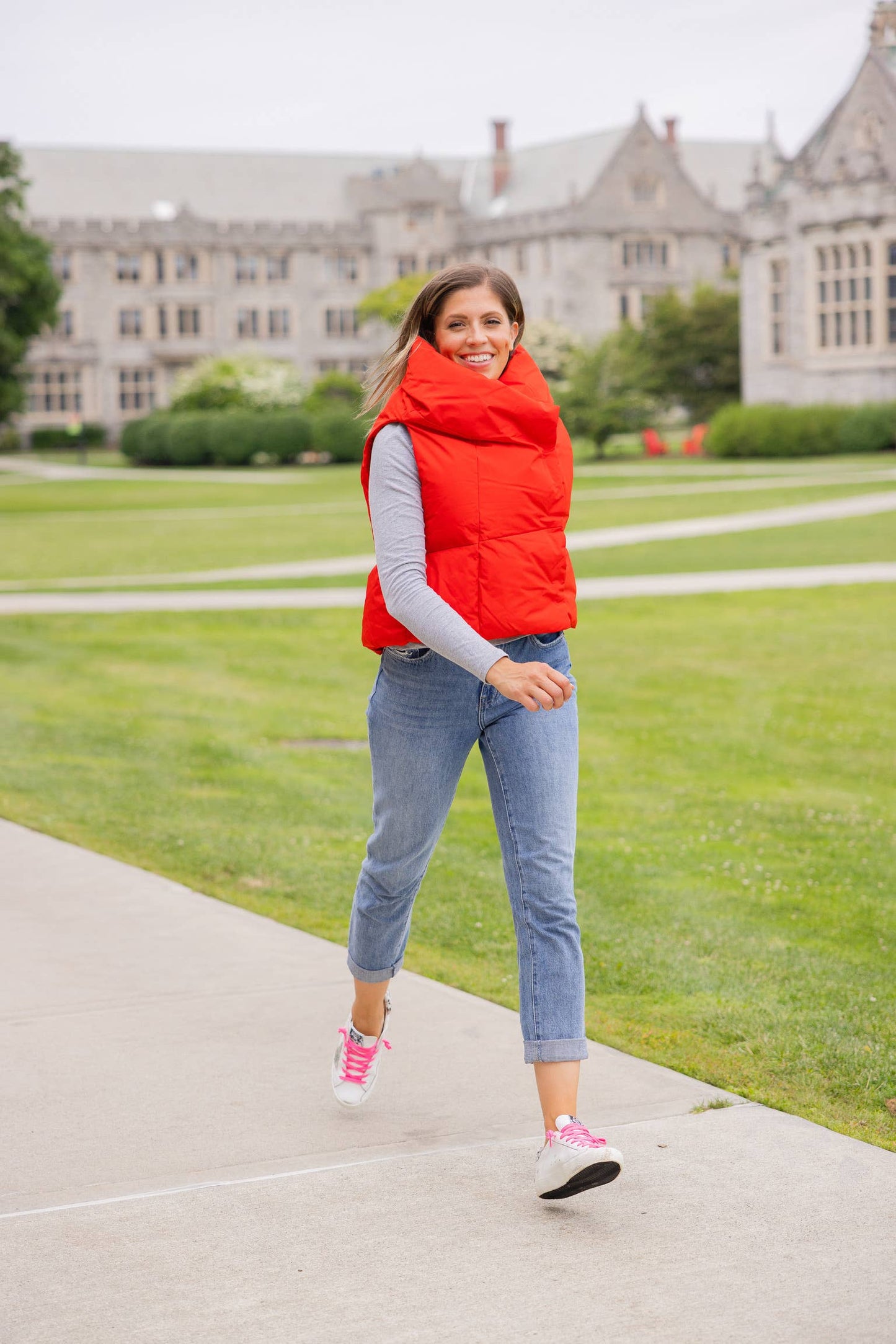 Red Waterproof Pretty Puffer Vest