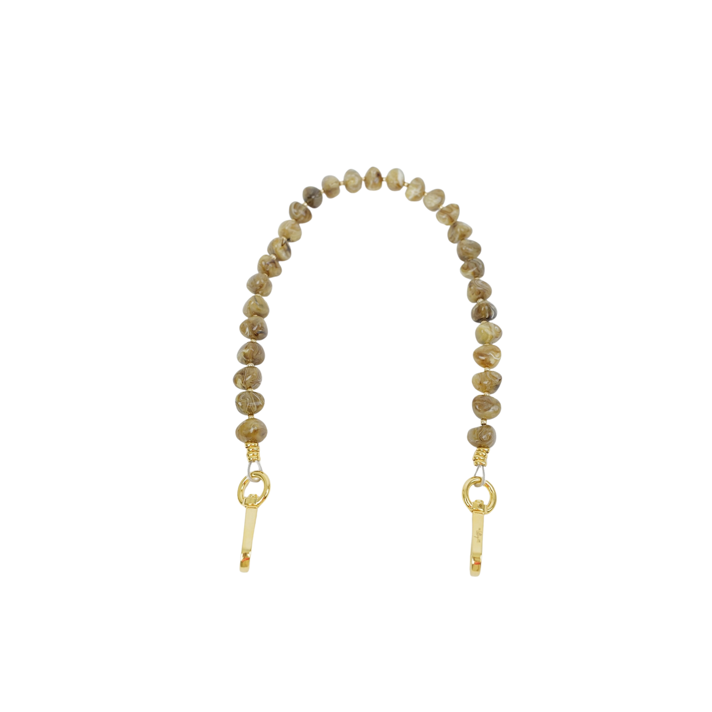 Clutch Strap, Pebble Gemstone in Light Tortoise