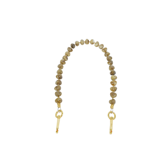 Clutch Strap, Pebble Gemstone in Light Tortoise