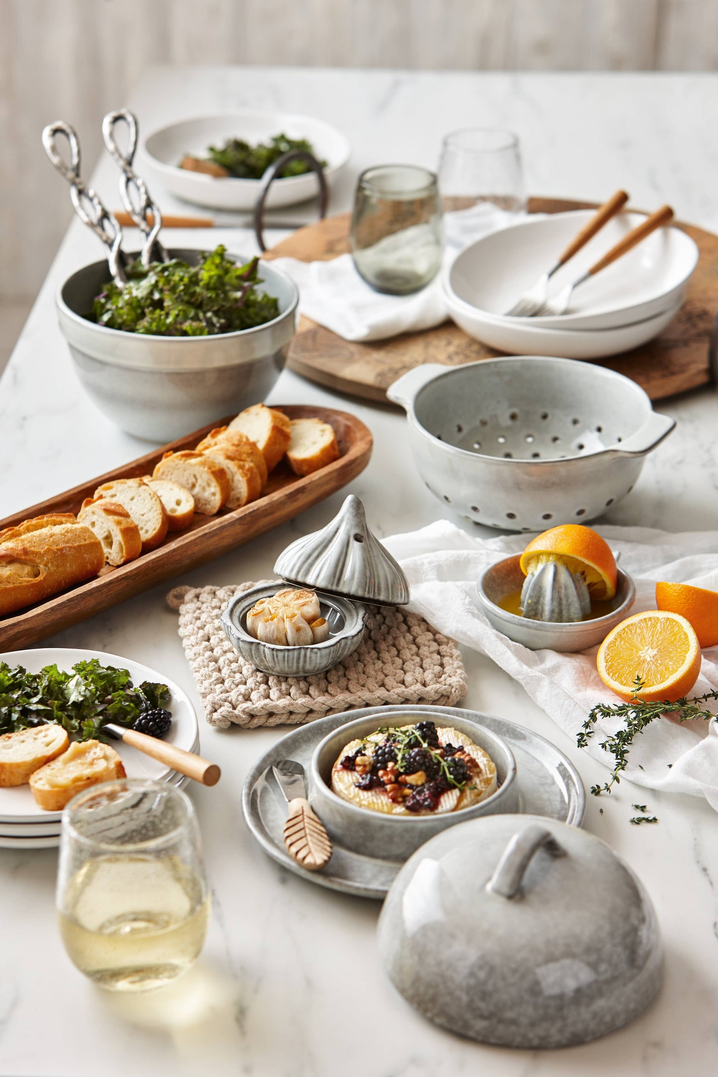 Stinson Party Size Brie Baker - Light Gray