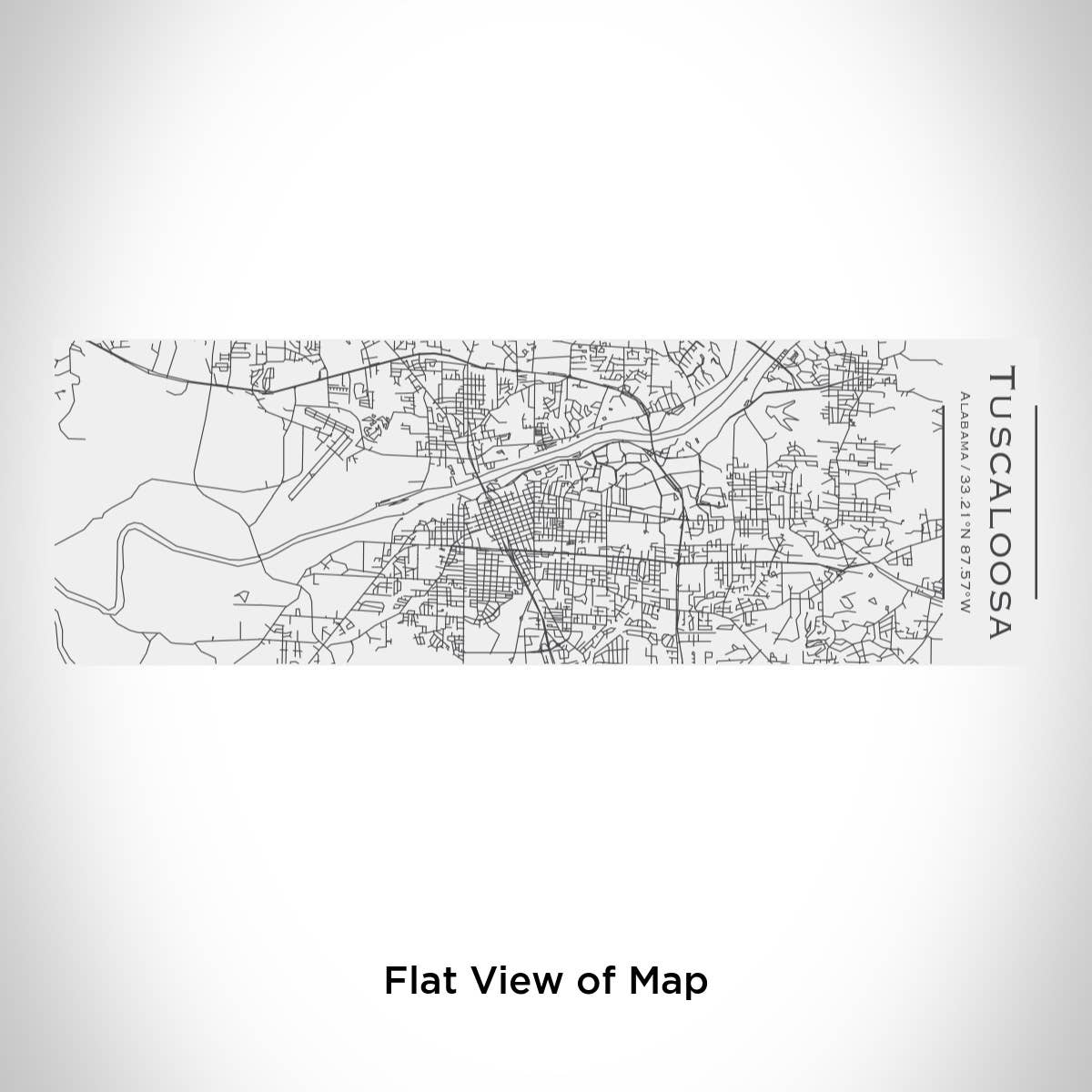 Tuscaloosa AL Map Insulated Cup in Matte White