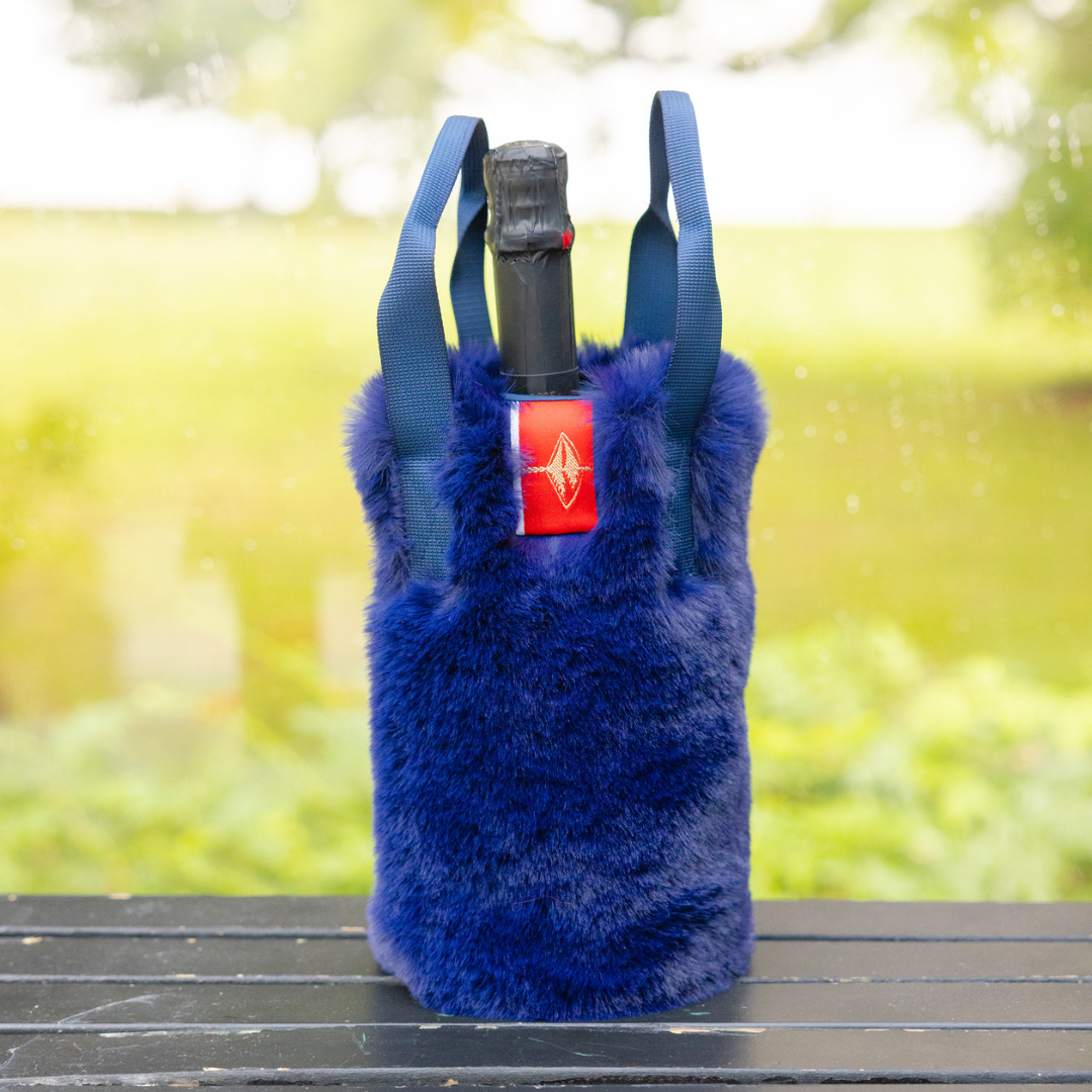 The Rowling Marine Faux Fur Wine Tote