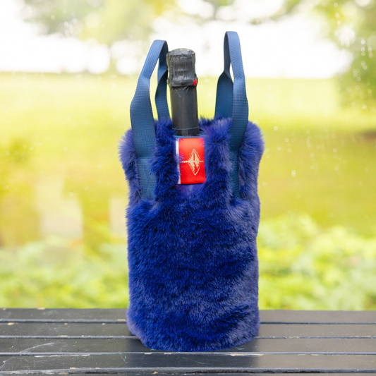 The Rowling Marine Faux Fur Wine Tote