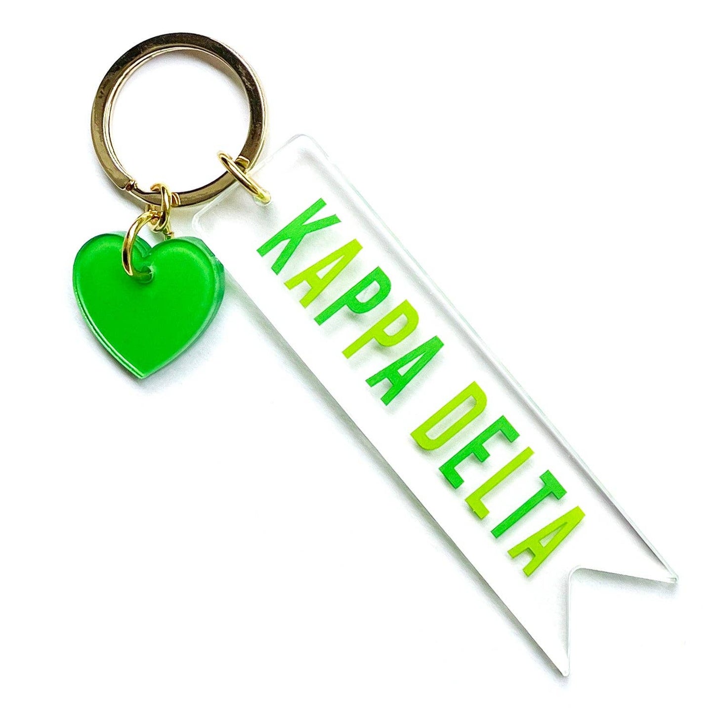 Sorority & Greek Acrylic Heart Keychain