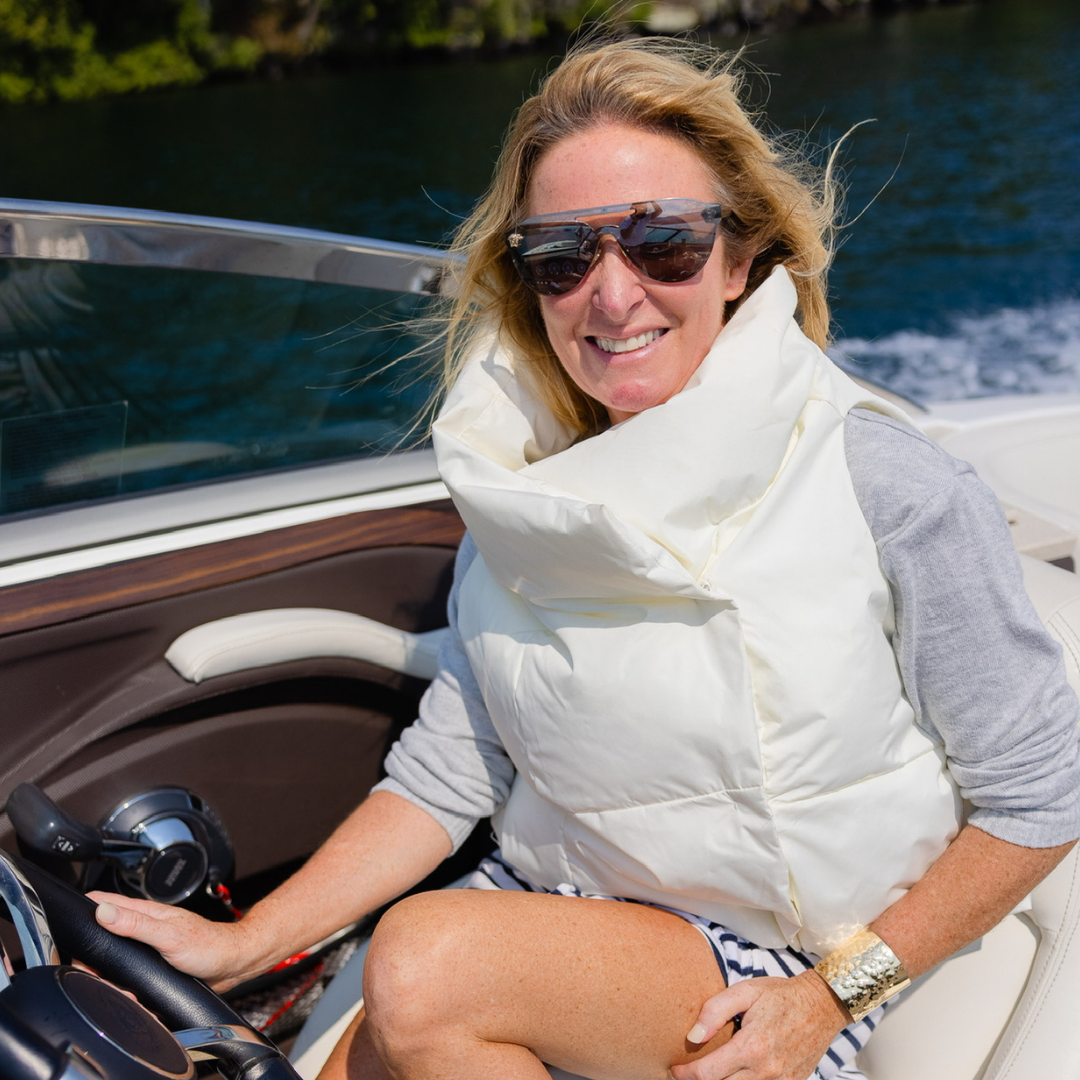 White Waterproof Pretty Puffer Vest